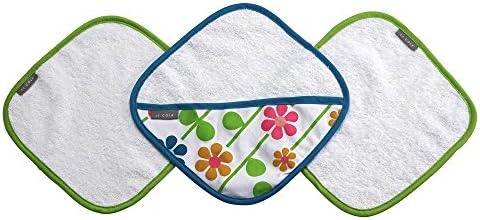 Washcloth and Bath Mitt Set, Summer Garden